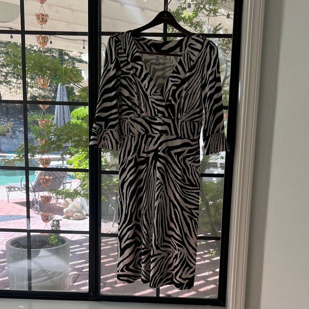 Diane Von Furstenberg Black and White Zebra Dress